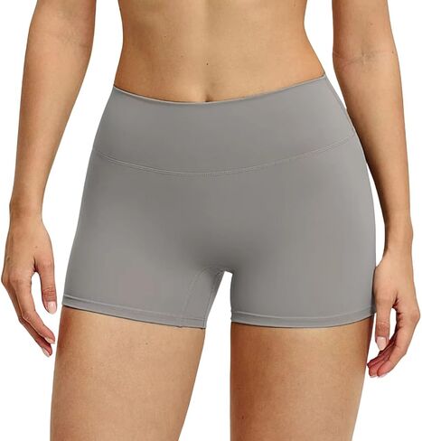 Pretty Sportswear Women's High Waist Yoga Shorts, Butt Lift, Soft Compression, Quick Dry, Cycling Gym Fitness sage Green in Kuwait