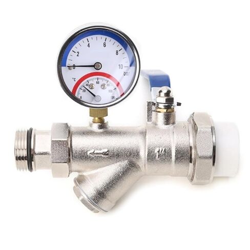 1pc Pressure Gauge and Thermometer 10 Bar Temperature and Pressure Gauge Temperature 0-120°C Temperature and Pressure Meter(G1) in Saudi Arabia