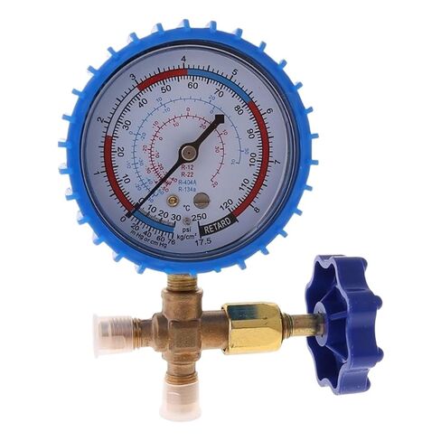 1 قطعة 220PSI 500PSI المهنية تكييف الهواء المبردات إعادة شحن مقياس الضغط المانومتر in Kuwait