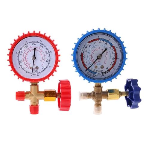 1 قطعة 220PSI 500PSI المهنية تكييف الهواء المبردات إعادة شحن مقياس الضغط المانومتر in Kuwait