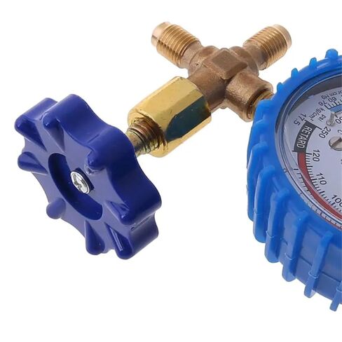 1 قطعة 220PSI 500PSI المهنية تكييف الهواء المبردات إعادة شحن مقياس الضغط المانومتر in Kuwait