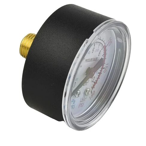 1 قطعة ضاغط الهواء هوائي مقياس ضغط السوائل الهيدروليكية 0-180PSI 0-12Bar 1/4 ''مقياس الضغط الموضوع 50 مللي متر in Kuwait