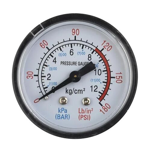 1 قطعة ضاغط الهواء هوائي مقياس ضغط السوائل الهيدروليكية 0-180PSI 0-12Bar 1/4 ''مقياس الضغط الموضوع 50 مللي متر in Kuwait