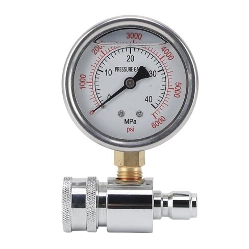 1pc Pressure Washer Parts Accessories Pressure Washer Gauge 6000psi 3/8in Quick Connect Parts Accessories in Kuwait