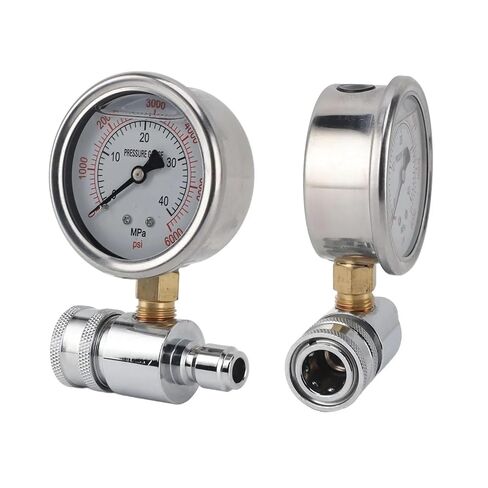 1pc Pressure Washer Parts Accessories Pressure Washer Gauge 6000psi 3/8in Quick Connect Parts Accessories in Kuwait