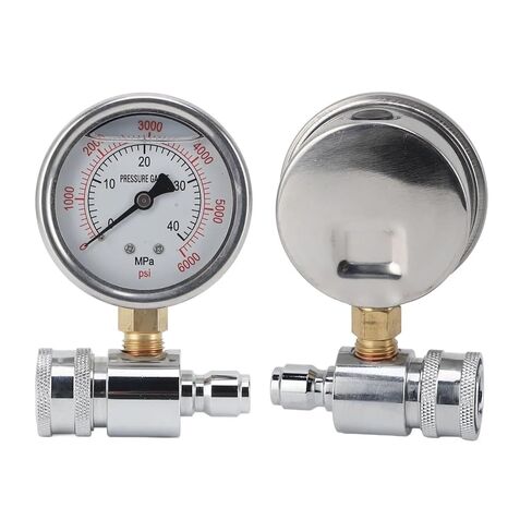 1pc Pressure Washer Parts Accessories Pressure Washer Gauge 6000psi 3/8in Quick Connect Parts Accessories in Kuwait