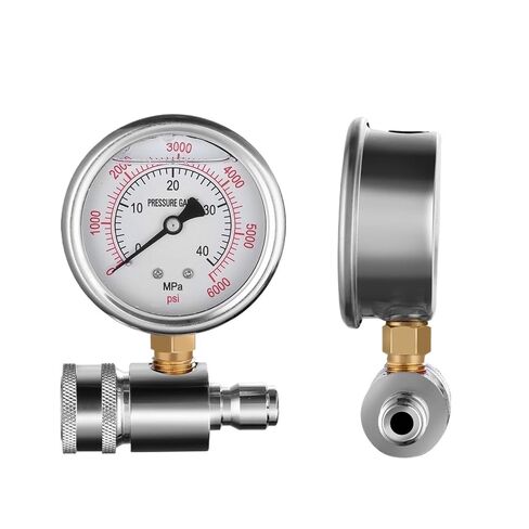 1pc Pressure Washer Parts Accessories Pressure Washer Gauge 6000psi 3/8in Quick Connect Parts Accessories in Kuwait