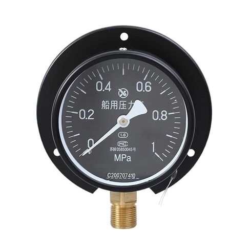 1pcs YC-100T Marine Pressure Gauge -0.1-0MPa 0-25MPa Radial Ship Luminous Pressure Gauge Dial Diameter 100mm M20*1.5 Thread(-0.1-2.4MPa) in Kuwait