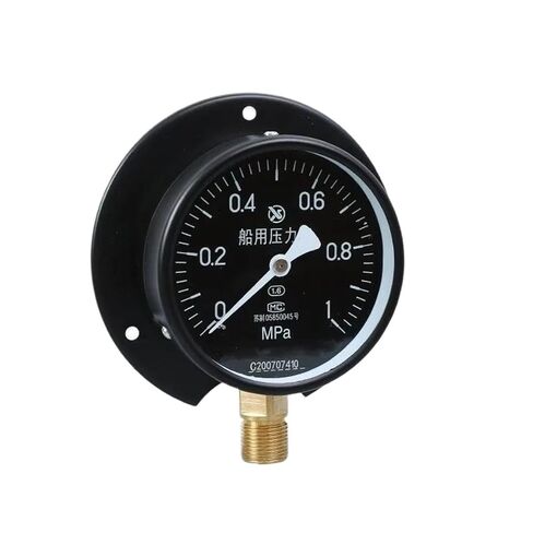 1pcs YC-100T Marine Pressure Gauge -0.1-0MPa 0-25MPa Radial Ship Luminous Pressure Gauge Dial Diameter 100mm M20*1.5 Thread(-0.1-2.4MPa) in Kuwait