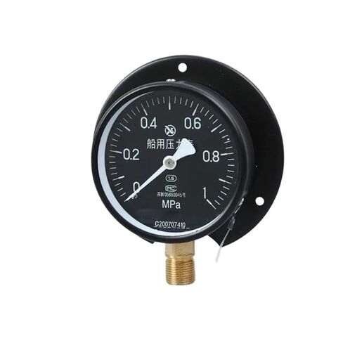 1pcs YC-100T Marine Pressure Gauge -0.1-0MPa 0-25MPa Radial Ship Luminous Pressure Gauge Dial Diameter 100mm M20*1.5 Thread(-0.1-2.4MPa) in Kuwait