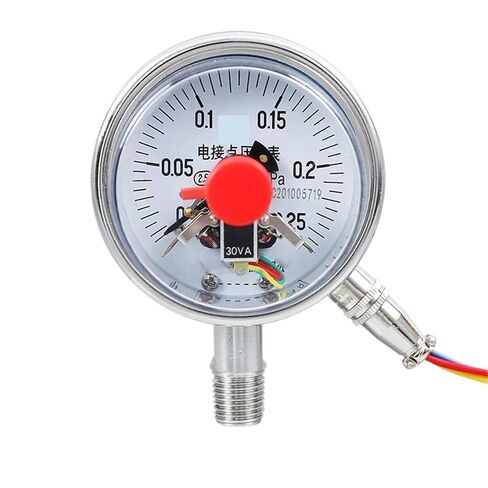 1pcs YXC60BF Stainless Steel Magnetic Assisted Electric Contact Pressure Gauge -0.1-100MPa M14X1.5 Pressure Alarm Gauge Diameter 60mm(1.0MPa) in Kuwait