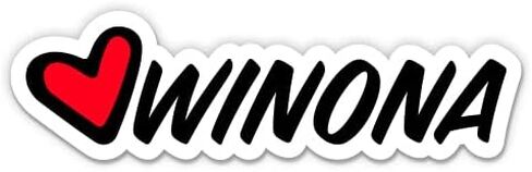 Squiddy Winona Minnesota Heart - Vinyl Sticker Decal for Phone, Laptop, Water Bottle (3" Wide) in Kuwait