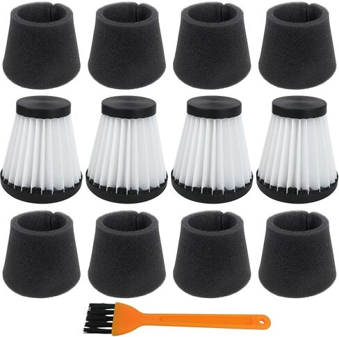 4 Pack F117 Filters Compatible with Dirt Devil Scorpion Handheld Vacuum Cleaner SD30025B, Part # AD40117, with 8 Foam Sleeves & 1 Brush by GRABOTE in Kuwait