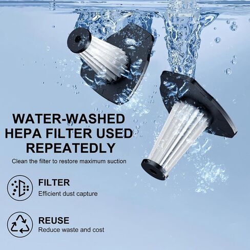 2 Pack HEPA Filter Replacement Parts Compatible with CKIKH LT-151 Handheld Vacuum, Washable Reusable Filters for Model 151 Car Vacuum Cleaner in Kuwait