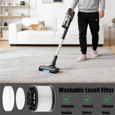 فلتر I Clean متوافق مع المكانس الكهربائية اللاسلكية LEVOIT LVAC-200 LVAC-300 LVAC-200 MAX in Kuwait