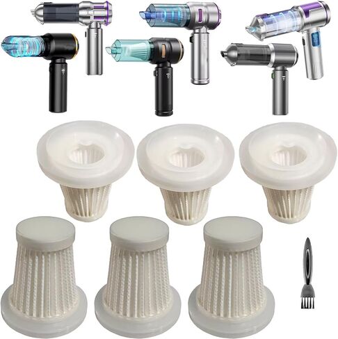 6 عبوات من فلاتر هيبا متوافقة مع CUGEFRE ST-6691Plus، Wirelume، AOHPEGN HL-151، Kdewere 151، HRYCF ST-6659Plus، Piwosa HL-121، NVKHG ST-6653Plus، مكنسة كهربائية لاسلكية. in Kuwait