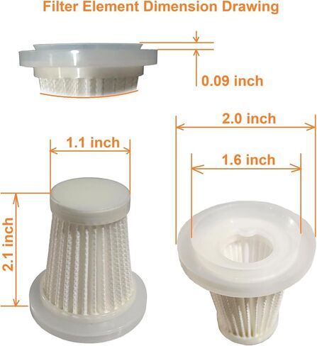 6 عبوات من فلاتر هيبا متوافقة مع CUGEFRE ST-6691Plus، Wirelume، AOHPEGN HL-151، Kdewere 151، HRYCF ST-6659Plus، Piwosa HL-121، NVKHG ST-6653Plus، مكنسة كهربائية لاسلكية. in Kuwait
