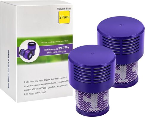 قطعتان من قطع غيار فلتر المكنسة الكهربائية V10 المتوافقة مع سلسلة Dyson V10 Cyclone، V10 Animal، V10 ابسولوت، V10 Total Clean، SV12، الجزء رقم 969082-01 in Kuwait