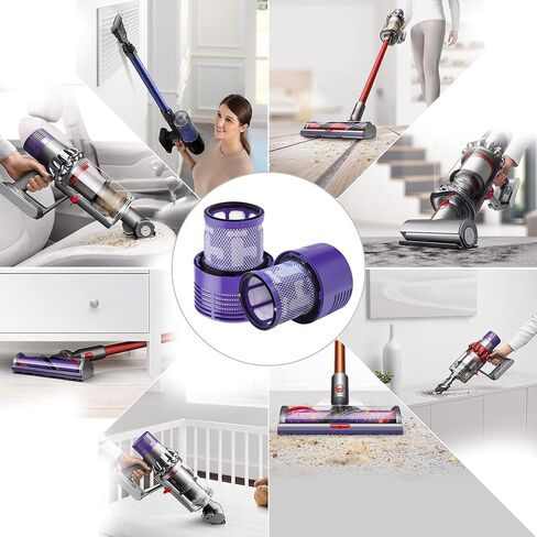 قطعتان من قطع غيار فلتر المكنسة الكهربائية V10 المتوافقة مع سلسلة Dyson V10 Cyclone، V10 Animal، V10 ابسولوت، V10 Total Clean، SV12، الجزء رقم 969082-01 in Kuwait