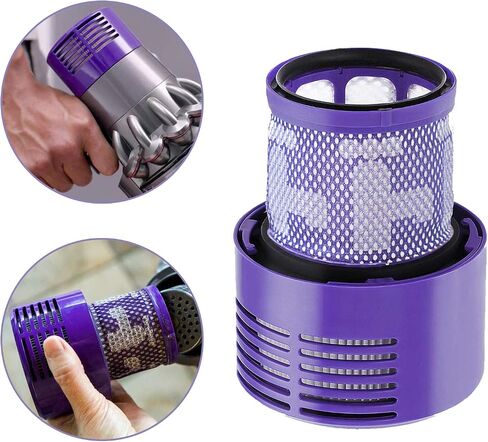 قطعتان من قطع غيار فلتر المكنسة الكهربائية V10 المتوافقة مع سلسلة Dyson V10 Cyclone، V10 Animal، V10 ابسولوت، V10 Total Clean، SV12، الجزء رقم 969082-01 in Kuwait