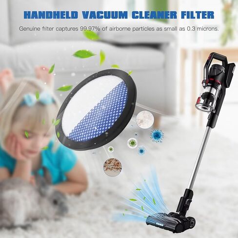 عبوة جديدة من 6 مرشحات بديلة للمكنسة الكهربائية اللاسلكية خفيفة الوزن Eureka RapidClean Pro، NEC180، قابلة للغسل وإعادة الاستخدام - سفينة أمريكية in Kuwait