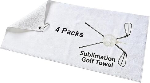 Blank Golf Sublimation Towel 58x26cm – 100% Polyester DIY Heat Transfer Towel for Custom Printing, 180°C/60s, Double-Sided, Perfect for Sports & Promotions (Short Plush) in Saudi Arabia