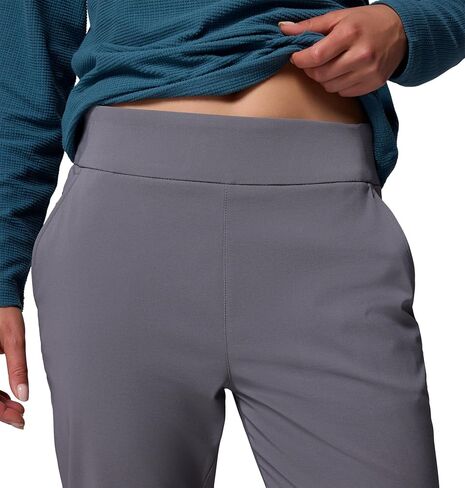 Columbia Womens All Seasons Slim Pull-On Pant, City Grey, Large in Kuwait