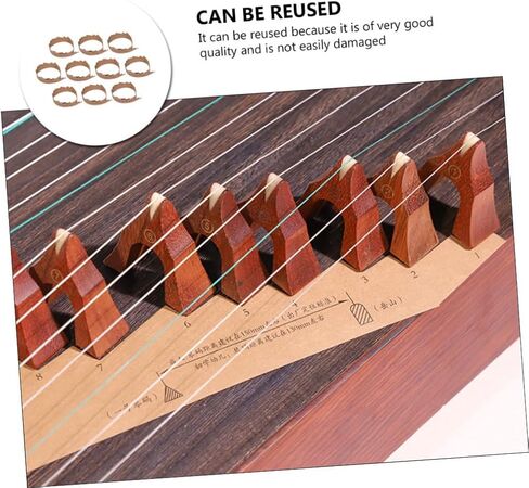 مجموعة ورق تحديد المواقع من BESPORTBLE مكونة من 10 قطع من Guzheng، خريطة وضع باللون البني الفاتح لأدوات Guzheng، المخططات التخطيطية وإرشادات التثبيت in Kuwait