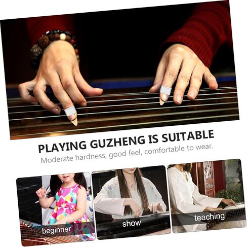 BESPORTBLE Guzheng استخدم جهاز تدريب الأظافر Guzheng لحماية الأصابع للمبتدئين، لون عشوائي in Kuwait
