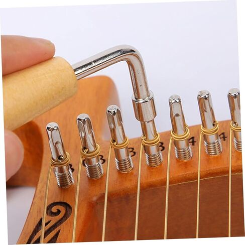 Toddmomy 1Set Lyre String Replacement Kit Strings Pegs Wrench for Lyre Harp Durable Parts for Easy Tuning Rich Overtones Full Resonance Musicians in Kuwait