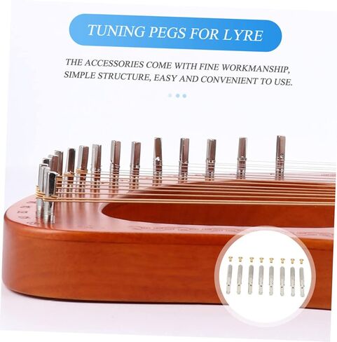 Toddmomy 1Set Lyre String Replacement Kit Strings Pegs Wrench for Lyre Harp Durable Parts for Easy Tuning Rich Overtones Full Resonance Musicians in Kuwait