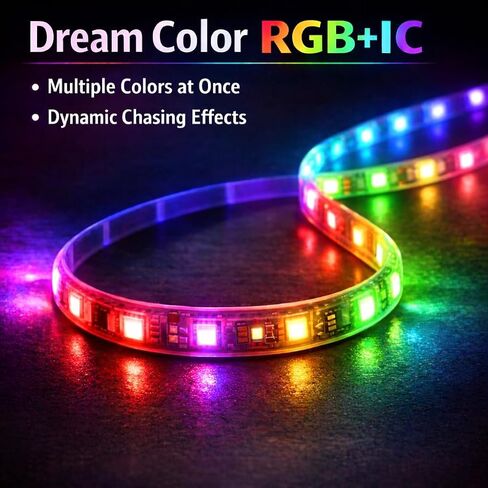 أضواء قارب عائم تعمل بالبطارية RGB + IC Dream Color Marine LED قطاع لبطة باس كاياك، شريط أضواء قارب مقاوم للماء لاسلكي لأضواء سطح السفينة الداخلية، ضوء الصيد الليلي، 16.4FT in Kuwait