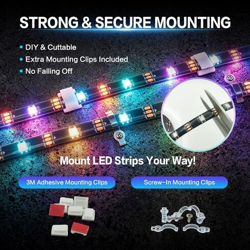 أضواء قارب عائم تعمل بالبطارية RGB + IC Dream Color Marine LED قطاع لبطة باس كاياك، شريط أضواء قارب مقاوم للماء لاسلكي لأضواء سطح السفينة الداخلية، ضوء الصيد الليلي، 16.4FT in Kuwait