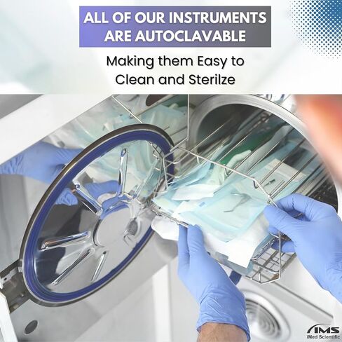 Kelly Hemostat Forceps Locking Tweezers Clamps with Curved Half Serrated Jaws 18cm Made of Stainless Steel in Kuwait