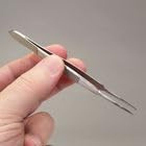 Microdissection Forceps, Stainless Steel, Ribbed Handle, Extra-Fine Points, Straight, 4-1/4" in Kuwait