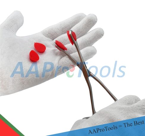 Pack of 5 Young Tongue Seizing Forceps (Rubber Jaws Only) in Kuwait