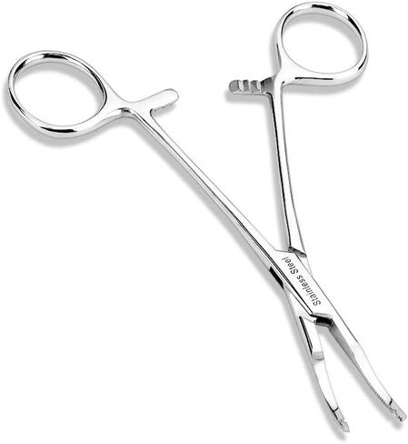 Micro Thin Tip Dermal Anchor Kelly Forceps Tool - 0.5mm Head with 2mm Hole in Saudi Arabia