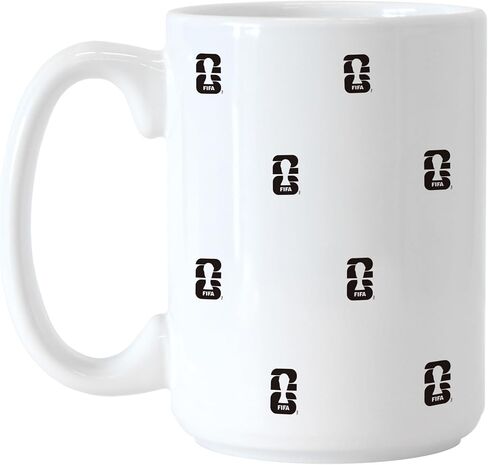 2026 FIFA World Cup 15 oz Ceramic Coffee Mug - Bold FIFA Design, Ergonomic Handle & Microwave Safe - Great Gift For Soccer Fans in Saudi Arabia