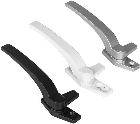 Window Handles, 1 Pcs Aluminum Alloy Glass Push-Out Window Accessories Old-Fashioned Casementw Handles(White) in Saudi Arabia