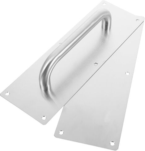 PartyKindom 2pcs Stainless Steel Push Pull Door Handles for Cabinet and Fire Doors, Heavy Duty Reliable Design with Sleek Modern Style, for Commercial and Office Use in Saudi Arabia