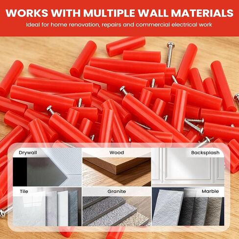 193PCS Outlet Spacers Kit for Electrical Box, 104 Outlet Screw Spacers with 89PCS 6-32 Flat Head Mounting Screws, Electrical Outlet Extender Kit for Switches, Receptacles and Wall Plates in Saudi Arabia