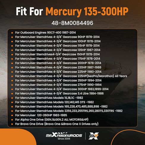 maXpeedingrods 14 X 21 Parts No# 48-8M0084496 Aluminum Boat Propeller for Mercury Outboard Engines 135-300HP & Mercruiser Alpha One/Bravo One 15 Spline Tooth 4 Blades, RH in Saudi Arabia