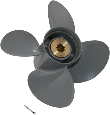 Boatman Outboard 4 Blades Propeller fit Honda Engine 60-140HP,15 Spline Tooth,RH,Aluminum Boat Prop in Saudi Arabia
