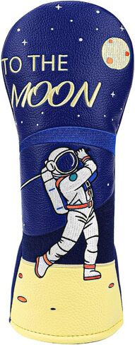 Golf Golf Headcovers The Moon Embroidery Driver Cover Fariway Wood Headcover Hybrid Covers Leather Golf Club Cover for Most Brand in Kuwait