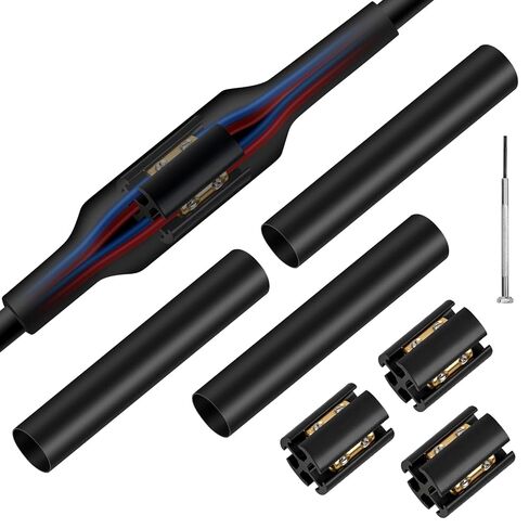 3 Sets Underground Wire Splice Kit for 14/3 to 8/3 Range Direct Burial UF Wire,600 Volts Maximum Waterproof Direct Burial Splice Kit with Connector and Heat Shrink Tubing for Electrical Cables in Kuwait