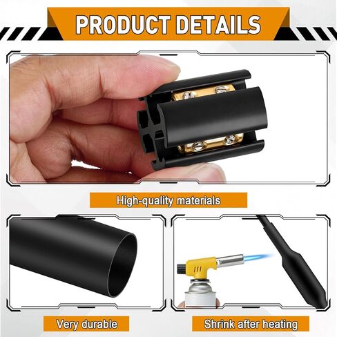 3 Sets Underground Wire Splice Kit for 14/3 to 8/3 Range Direct Burial UF Wire,600 Volts Maximum Waterproof Direct Burial Splice Kit with Connector and Heat Shrink Tubing for Electrical Cables in Kuwait