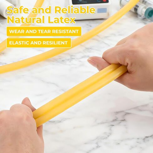 SHENLIU 100FT 3/8" OD 1/4" ID Natural Latex Rubber Tubing Surgical Tube for Home, Hospital, Laboratory in Kuwait