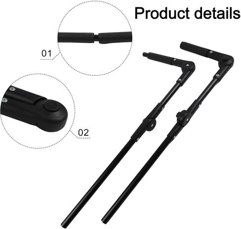 Detachable Folding Wagon Push Handle for Flat Fold Cart, Adjustable Push Bar Replacement, Heavy dutys Steel Rod for Camping Garden Grocery Carts, Collapsible Outdoor Accessory in Kuwait