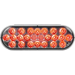 GG Grand General 78236 بيضاوي لؤلؤي أحمر / دخاني 24 مصباح LED مختوم