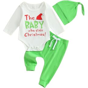 Dcohmch Infant Boy Christmas Outfit Green Furry Costume Santa Gift The Baby Who Stole Christmas Outfits …